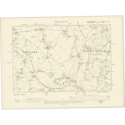 1901 Map of Gloucestershire XXIII.NE, 1905 Print