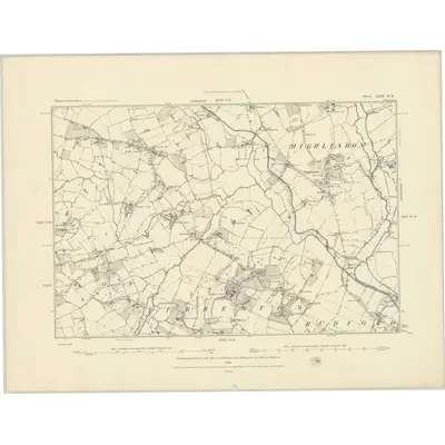 1882 Map of Gloucestershire XXIV.NE, 1883 Print