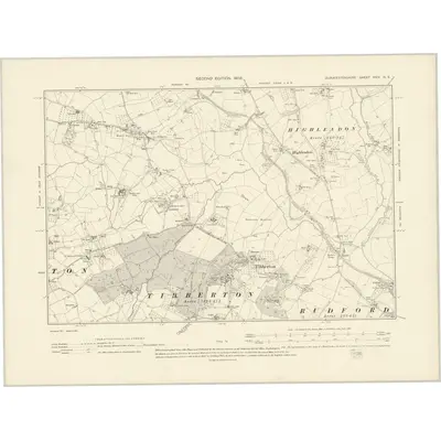 1901 Map of Gloucestershire XXIV.NE, 1903 Print