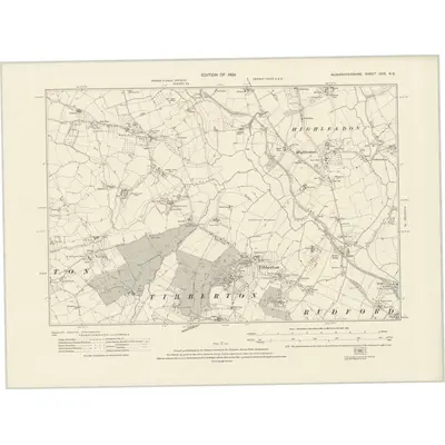 1921 Map of Gloucestershire XXIV.NE, 1924 Print