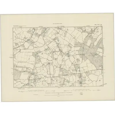 1881 Map of Gloucestershire XXIV.SE, 1884 Print
