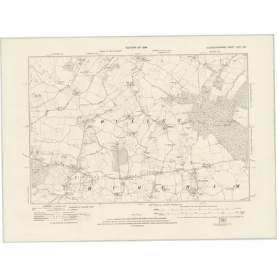1921 Map of Gloucestershire XXIV.SE, 1924 Print