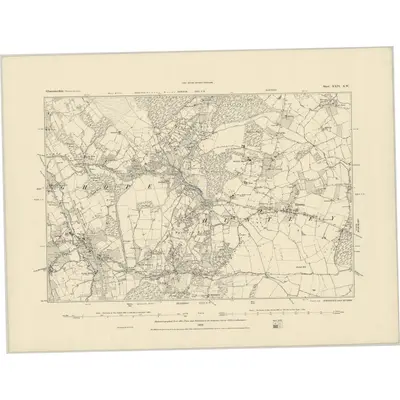 1879 Map of Gloucestershire XXIV.SW, 1884 Print