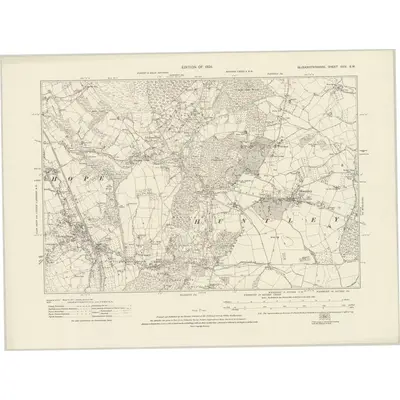 1921 Map of Gloucestershire XXIV.SW, 1924 Print