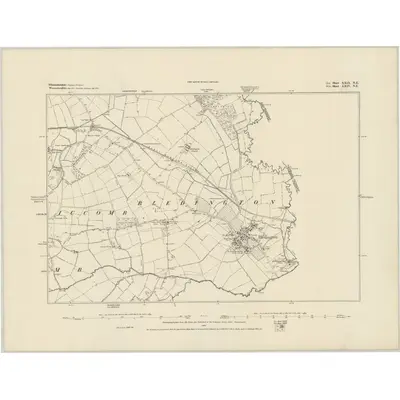 1882 Map of Gloucestershire XXIX.NE, 1884 Print