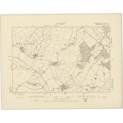 1880 Map of Gloucestershire XXIX.SE, 1886 Print