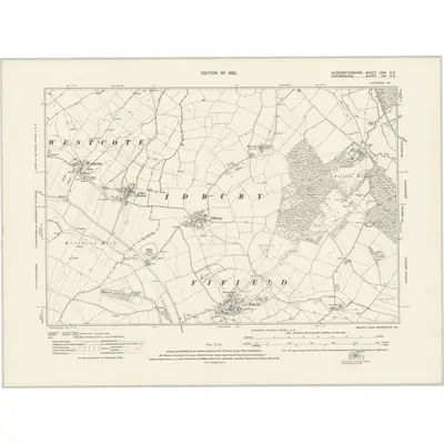 1919 Map of Gloucestershire XXIX.SE, 1923 Print