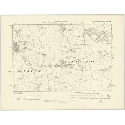 1900 Map of Gloucestershire XXIX.SW, 1903 Print