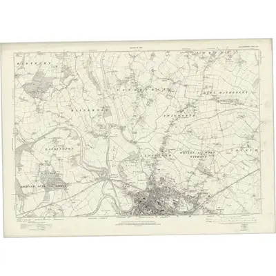 1921 Map of Gloucestershire XXV, 1924 Print