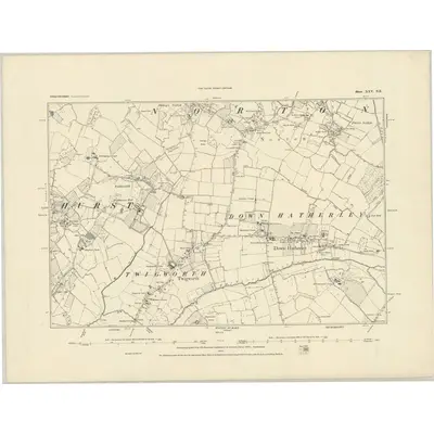 1882 Map of Gloucestershire XXV.NE, 1883 Print