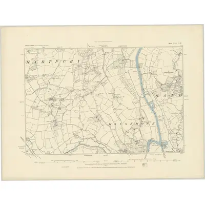 1882 Map of Gloucestershire XXV.NW, 1883 Print