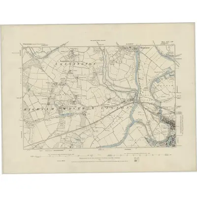 1882 Map of Gloucestershire XXV.SW, 1884 Print