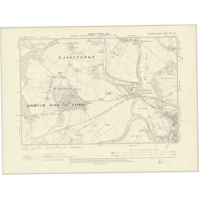 1901 Map of Gloucestershire XXV.SW, 1903 Print