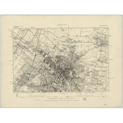 1884 Map of Gloucestershire XXVI.NE, 1885 Print