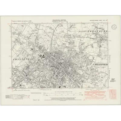 1938 Map of Gloucestershire XXVI.NE, 1947 Print