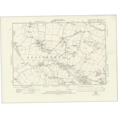 1921 Map of Gloucestershire XXVI.NW, 1924 Print