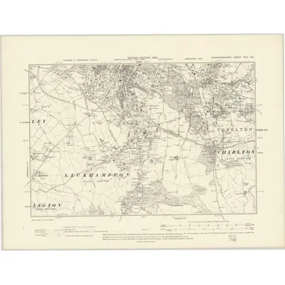 1900 Map of Gloucestershire XXVI.SE, 1903 Print