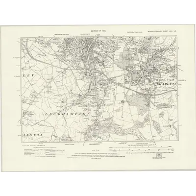1921 Map of Gloucestershire XXVI.SE, 1924 Print