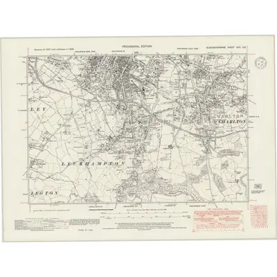 1938 Map of Gloucestershire XXVI.SE, 1947 Print
