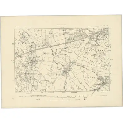 1884 Map of Gloucestershire XXVI.SW, 1885 Print