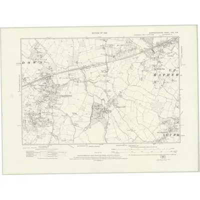 1921 Map of Gloucestershire XXVI.SW, 1924 Print