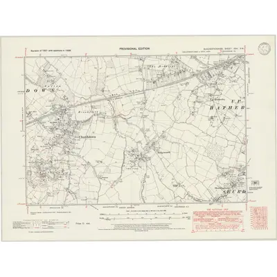 1938 Map of Gloucestershire XXVI.SW, 1946 Print