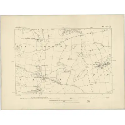 1882 Map of Gloucestershire XXVII.NE, 1883 Print