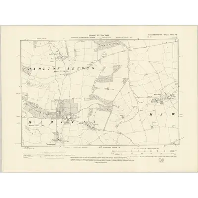 1900 Map of Gloucestershire XXVII.NE, 1903 Print