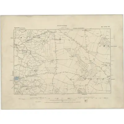 1882 Map of Gloucestershire XXVII.NW, 1884 Print