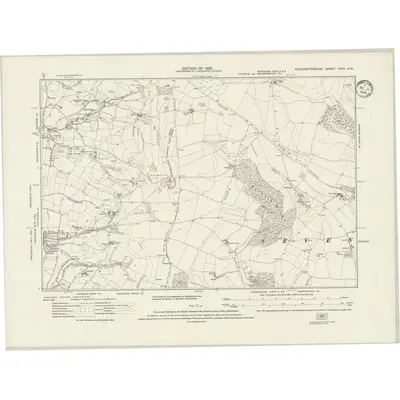 1921 Map of Gloucestershire XXVII.NW, 1934 Print