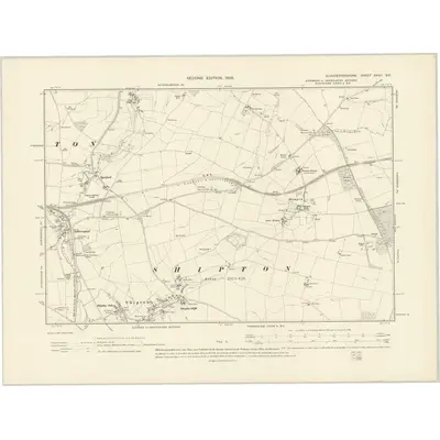 1900 Map of Gloucestershire XXVII.SE, 1903 Print
