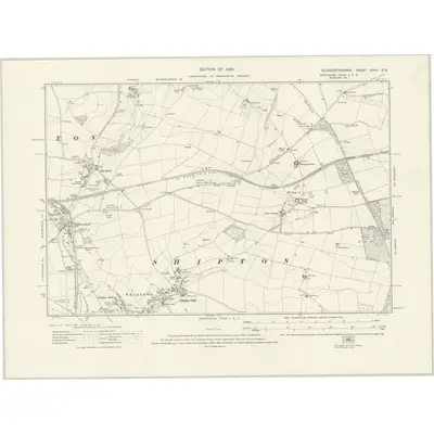 1920 Map of Gloucestershire XXVII.SE, 1923 Print