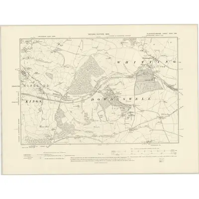 1900 Map of Gloucestershire XXVII.SW, 1903 Print