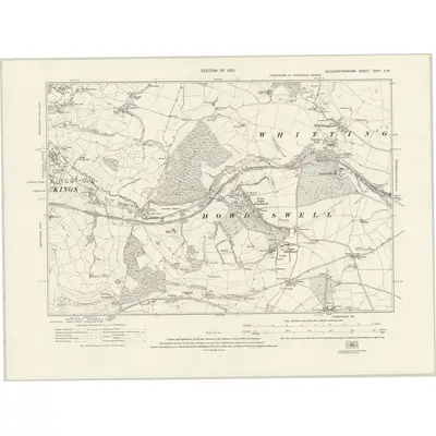 1920 Map of Gloucestershire XXVII.SW, 1923 Print
