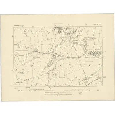 1882 Map of Gloucestershire XXVIII.NW, 1883 Print