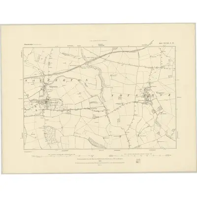 1882 Map of Gloucestershire XXVIII.SW, 1883 Print