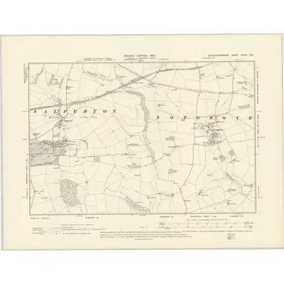 1900 Map of Gloucestershire XXVIII.SW, 1903 Print