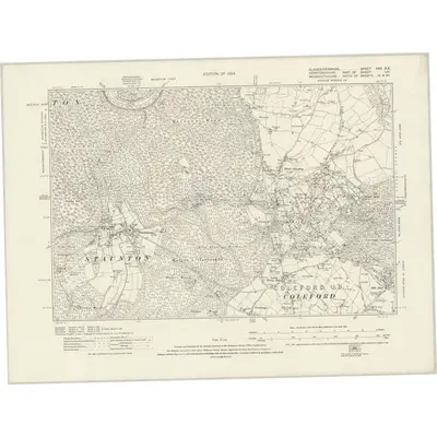 1920 Map of Gloucestershire XXX.SE, 1924 Print
