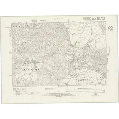 1920 Map of Gloucestershire XXX.SE, 1935 Print