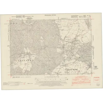 1943 Map of Gloucestershire XXX.SE, 1953 Print