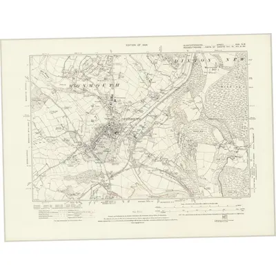1920 Map of Gloucestershire XXX.SW, 1924 Print