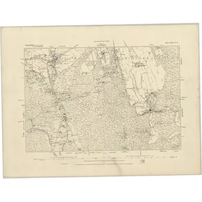 1878 Map of Gloucestershire XXXI.NE, 1884 Print