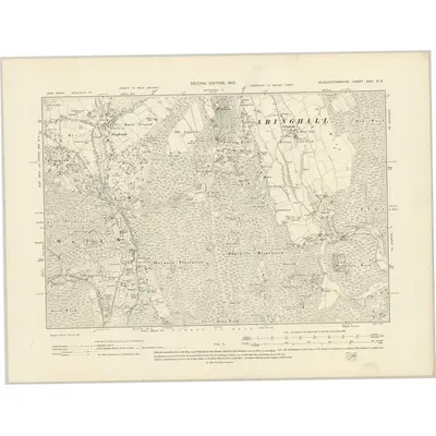1901 Map of Gloucestershire XXXI.NE, 1903 Print