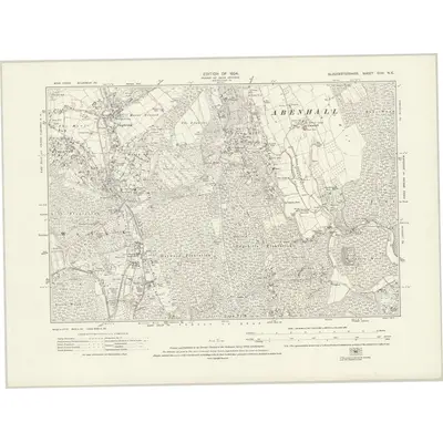 1921 Map of Gloucestershire XXXI.NE, 1924 Print