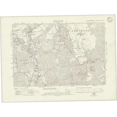 1921 Map of Gloucestershire XXXI.NE, 1933 Print