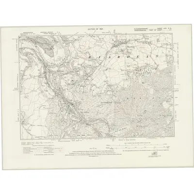1920 Map of Gloucestershire XXXI.NW, 1924 Print