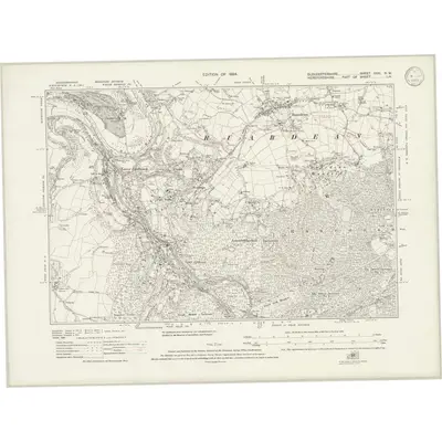 1920 Map of Gloucestershire XXXI.NW, 1933 Print