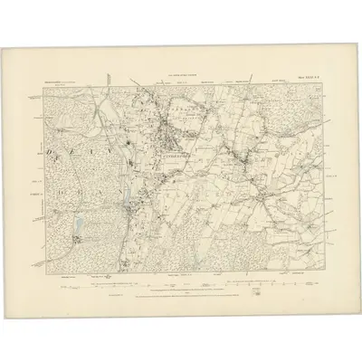 1878 Map of Gloucestershire XXXI.SE, 1883 Print