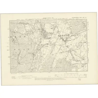 1901 Map of Gloucestershire XXXI.SE, 1903 Print