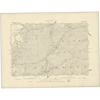 1878 Map of Gloucestershire XXXI.SW, 1883 Print